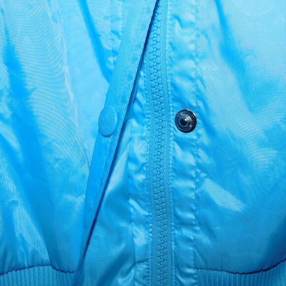 Adidas Trefoil Womens XS Bright Blue early 2000s Lightweight Wind Bomber Jacket - Picture 7 of 9